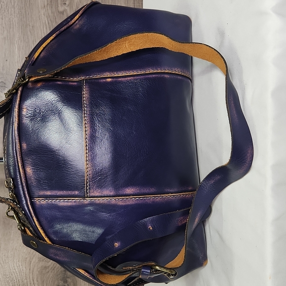 Patricia Nash Purple Leather Dome Shoulder Bag - Picture 4 of 11